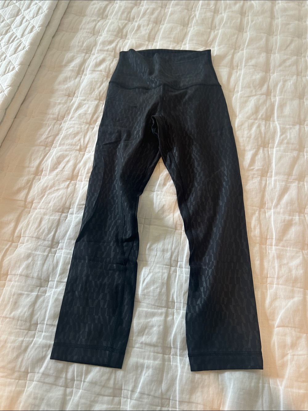 lululemon athletica Black Patterned High-Rise Leggings